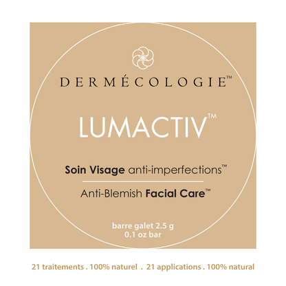 LUMACTIV Soin Visage anti-imperfections™ 2.5g en Éco-Pochette - Format Voyage / Detox - barre galet 2.5g 0.1oz